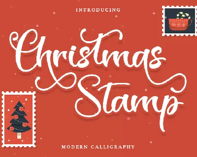 Christmas Stamp - Personal Use font