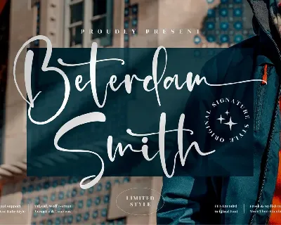 Beterdam Smith font