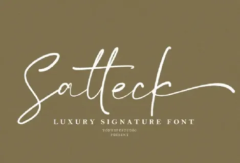 Satteck A Luxury Calligraphy font