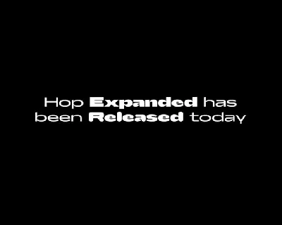 Hop Expanded Family font