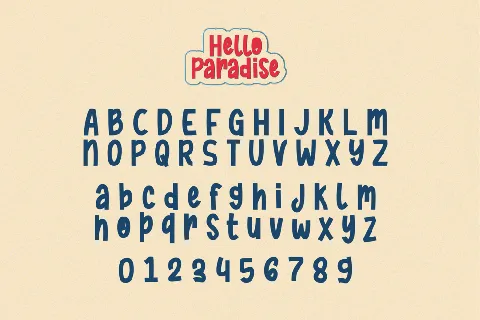 Hello Paradise font