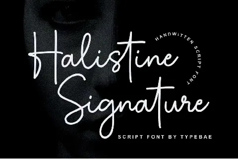 Halistine Signature font