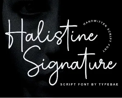 Halistine Signature font