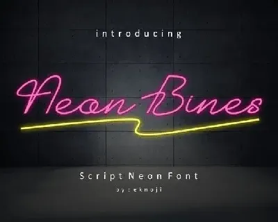 Neon Bines Handwritten font