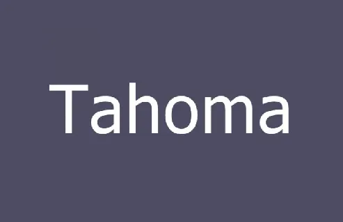 Tahoma font