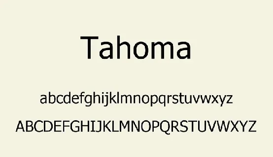 Tahoma font