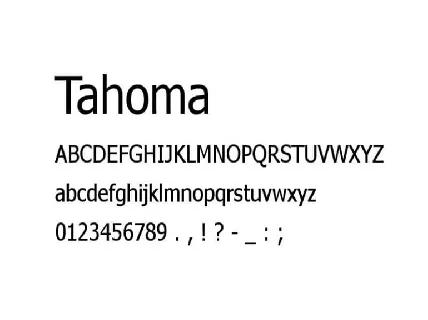 Tahoma font