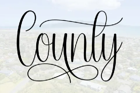 County Script font