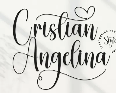 Cristian Angelina Calligraphy font