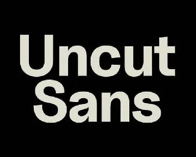 Uncut Sans Family font