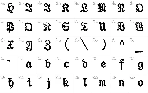 Schiet Schriefmaschin font