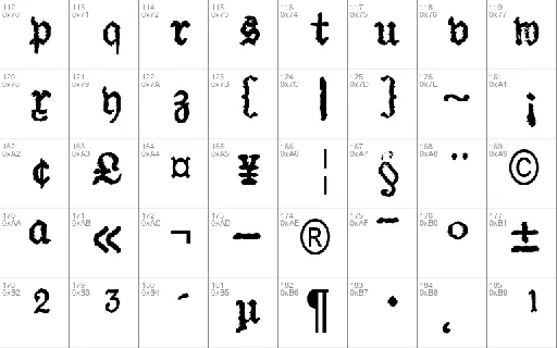 Schiet Schriefmaschin font