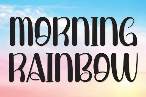 Morning Rainbow Display font