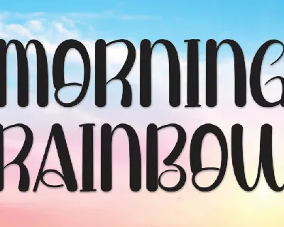 Morning Rainbow Display font
