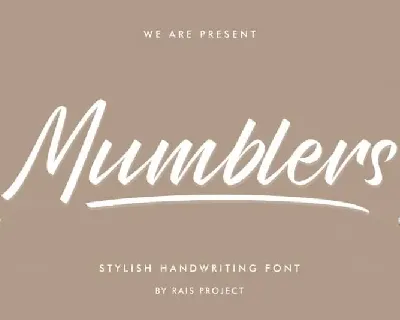 Mumblers Script font