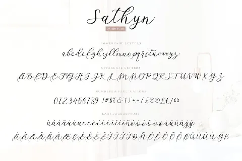 Sathyn Script font
