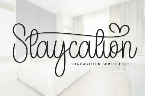 Staycation Script font