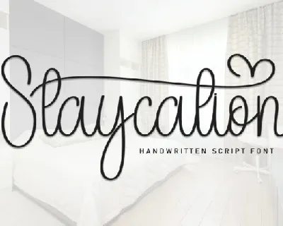 Staycation Script font