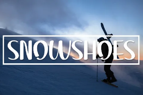 Snowshoes Display font