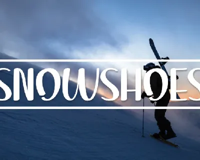 Snowshoes Display font