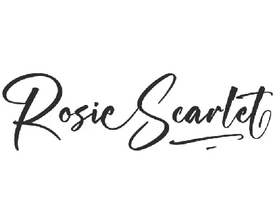 Rosie Scarlet font