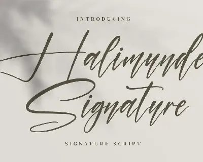 Halimunde Signature font