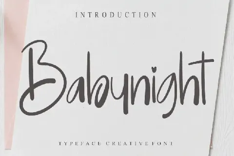 Babynight Script font