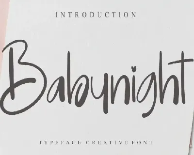 Babynight Script font
