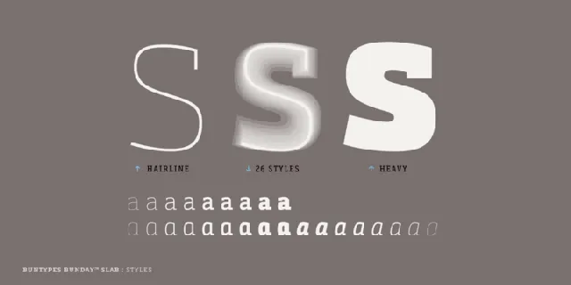 Bunday Slab Family font