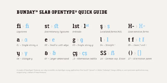 Bunday Slab Family font