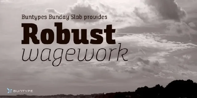 Bunday Slab Family font