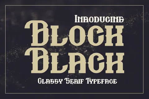 Block Black font