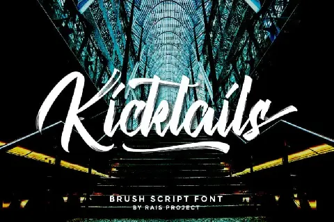 Kicktails Brush font