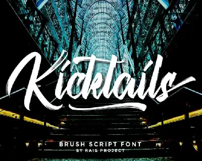 Kicktails Brush font