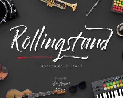 Rollingstand Brush font