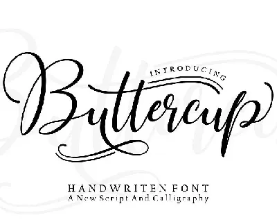 Buttercup Handwritten font
