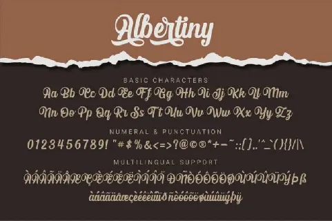 Albertiny Calligraphy font