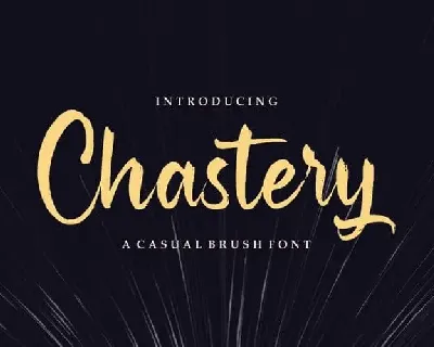 Chastery Brush font