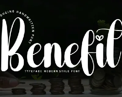 Benefit Script font