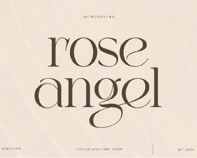 rose angel font