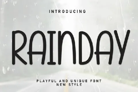 Rainday Display font