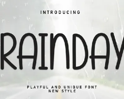 Rainday Display font