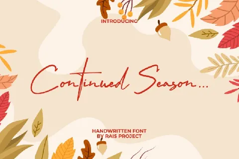 Continued Season font