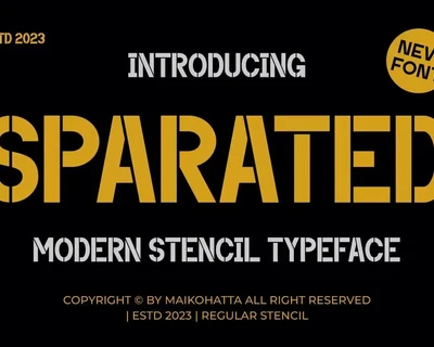 Sparated font