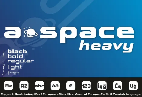 A*SPACE HEAVY font