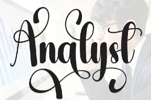 Analyst Script font