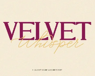 Velvet Whisper font