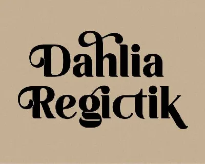 Dahlia Regictik font