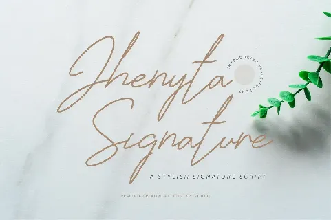 Jhenyta Signature font