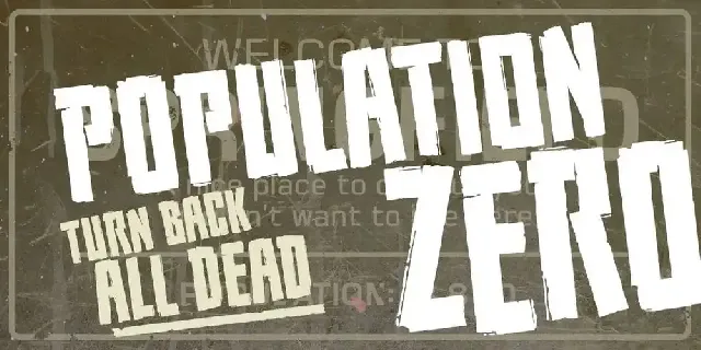 Population Zero BB font